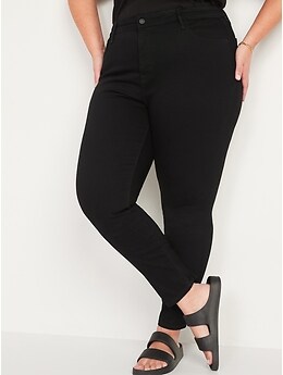 High-Waisted Pop Icon Skinny Black Jeans for Women