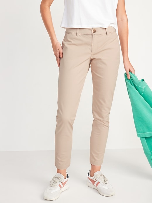Image number 5 showing, Mid-Rise Skinny Everyday Khakis for Women