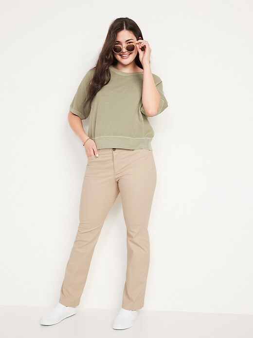 Women's khaki hot sale boot cut jeans