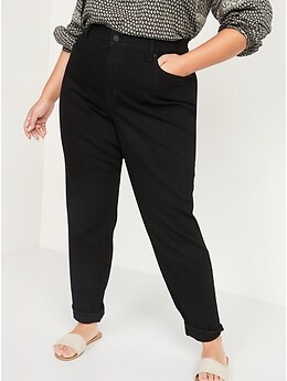 High-Waisted O.G. Straight Black Jeans for Women