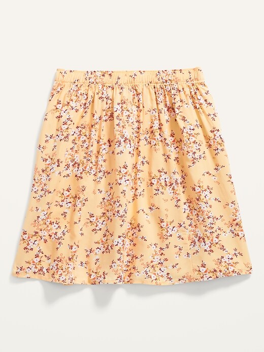 Floral-Print A-Line Mini Skirt