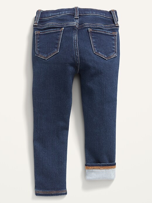View large product image 2 of 2. Unisex Built-In Warm Rockstar Super Skinny Jeans for Toddler