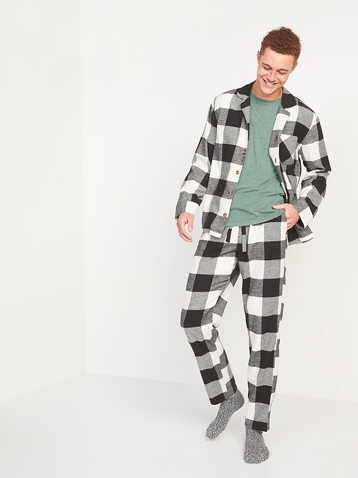 View large product image 1 of 3. Matching Plaid Flannel Pajama Set