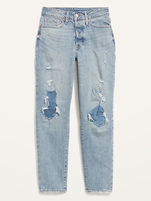 Image number 4 showing, Curvy High-Waisted Button-Fly OG Straight Jeans for Women