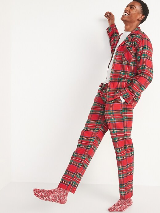 Image number 1 showing, Matching Plaid Flannel Pajama Set