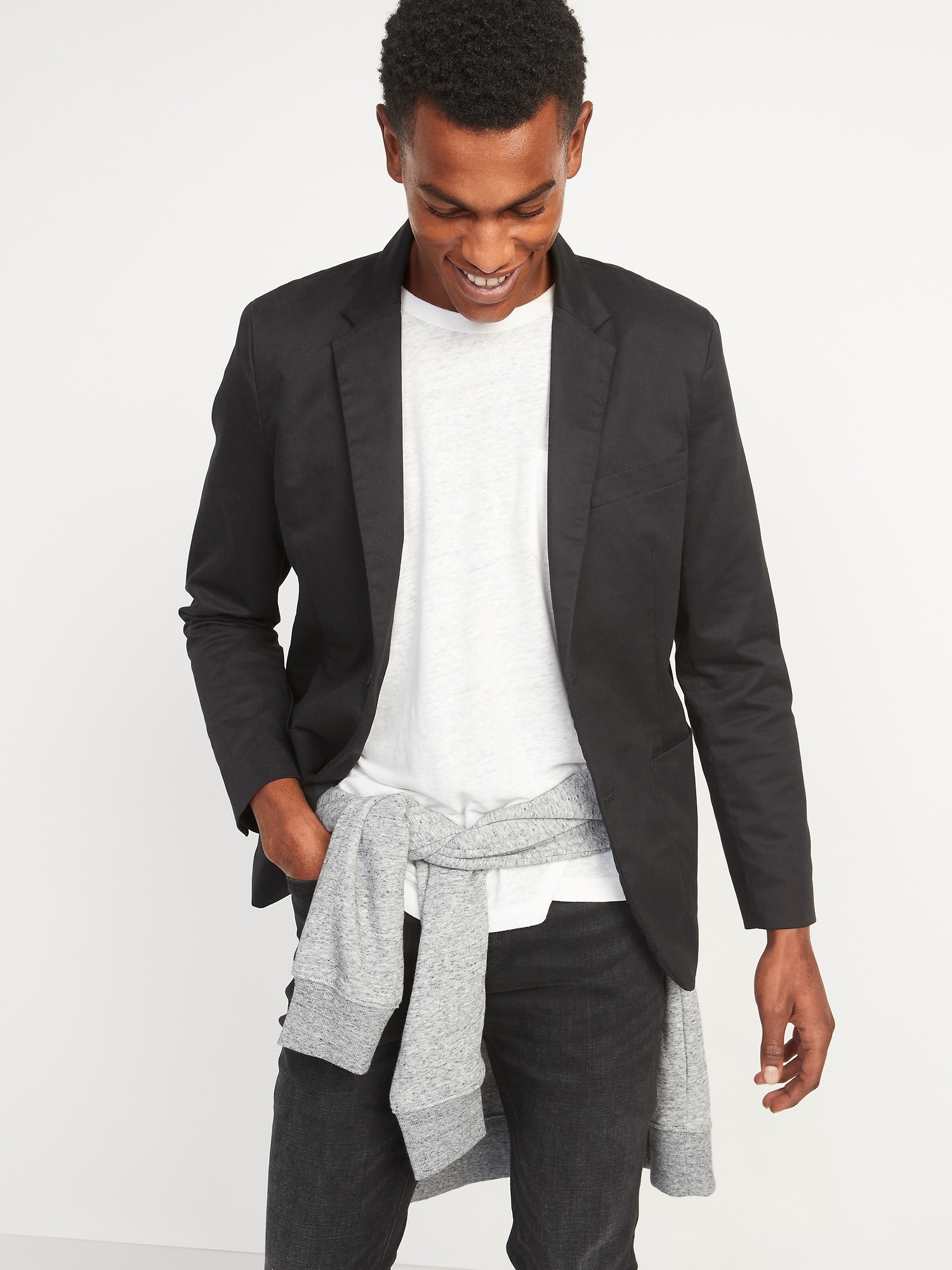 Old navy gray on sale blazer