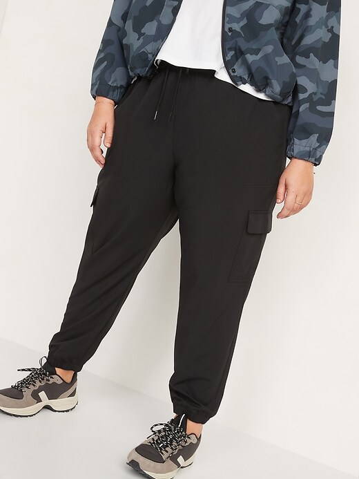 Image number 7 showing, High-Waisted StretchTech Cargo Jogger Pants for Women