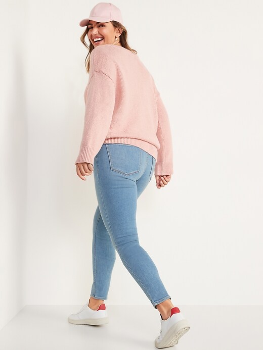 Image number 2 showing, Mid-Rise Light-Wash Skinny Jeans for Women