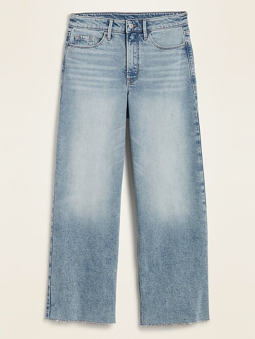 Women Unique High-waisted Raw Hem Ripped Flare Jeans S-XL - 7U23XC617 Size  S - Color Blue_13127