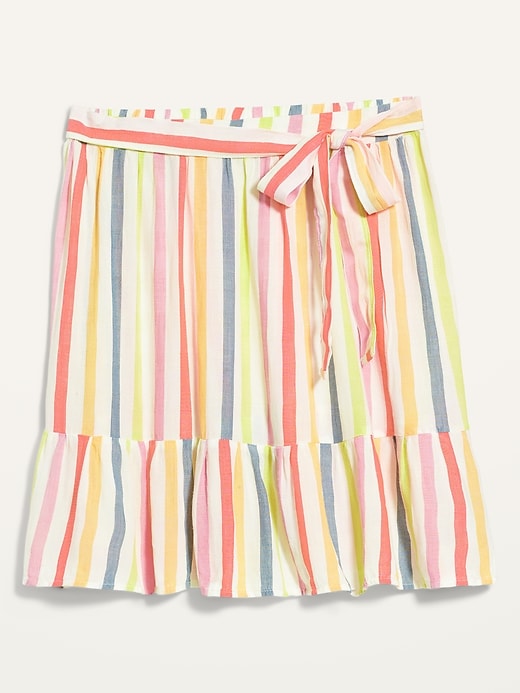 Image number 4 showing, High-Waisted Tiered Striped Mini Swing Skirt for Women