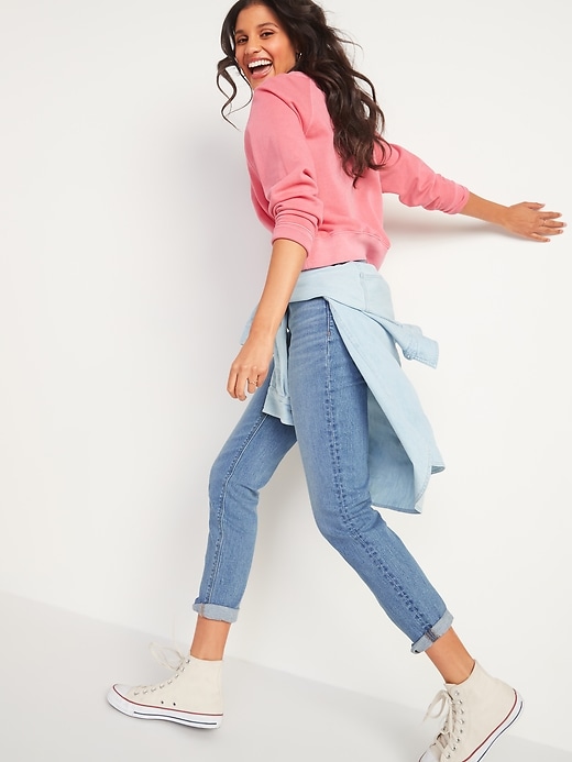 Image number 5 showing, Mid-Rise Boyfriend Straight Jeans for Women