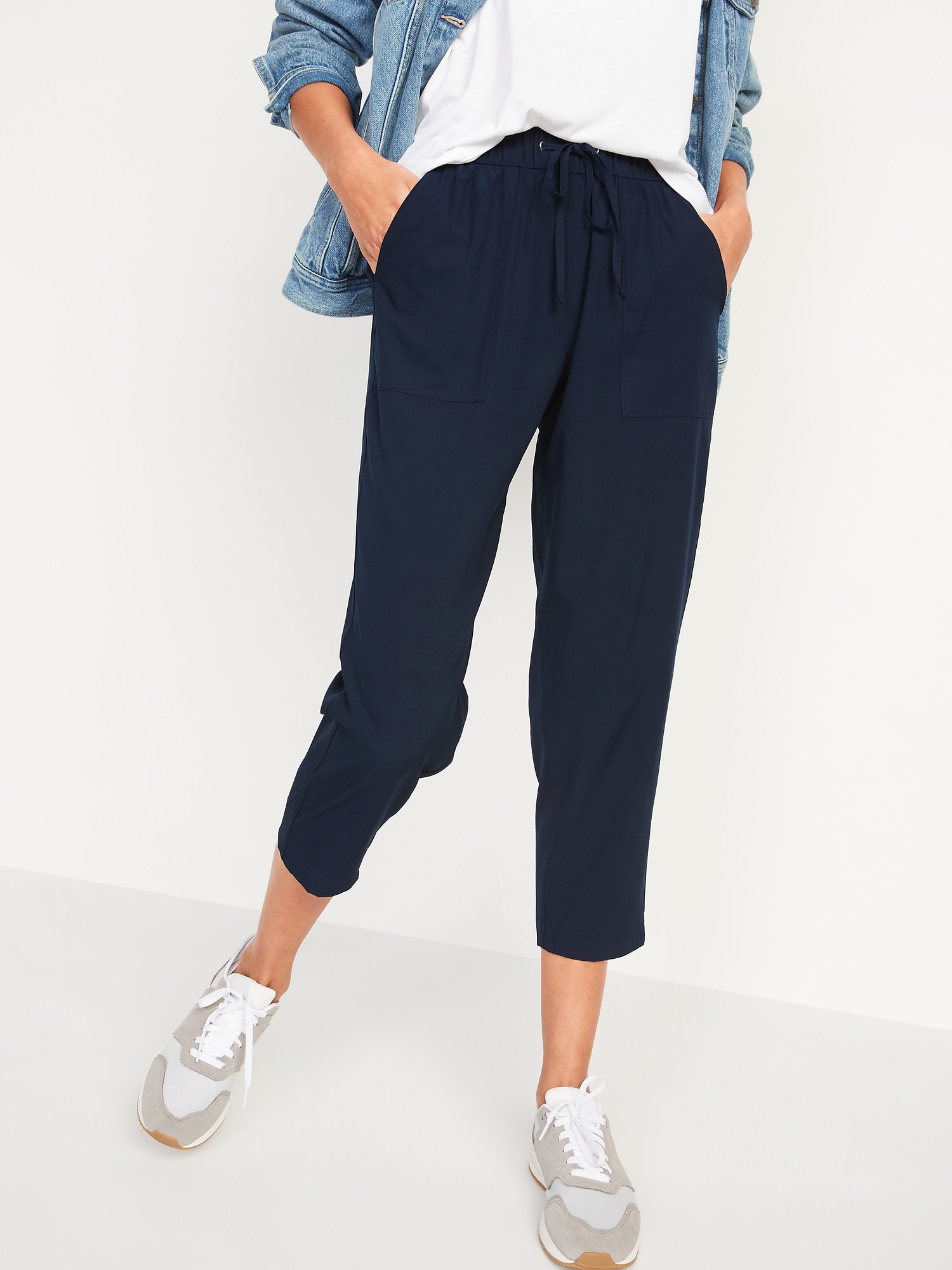 Old Navy High-Waisted StretchTech Cropped Taper Pants