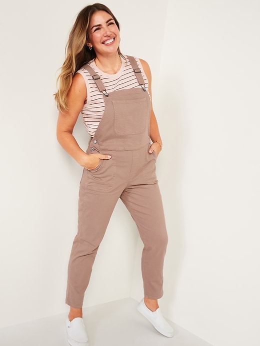 Image number 1 showing, O.G. Straight Pop-Color Jean Overalls for Women