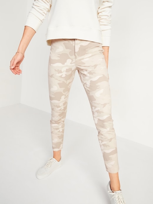 Image number 5 showing, High-Waisted Patterned Pixie Skinny Ankle Pants for Women