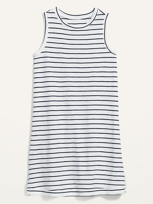 Image number 4 showing, Vintage Sleeveless Striped T-Shirt Midi Shift Dress