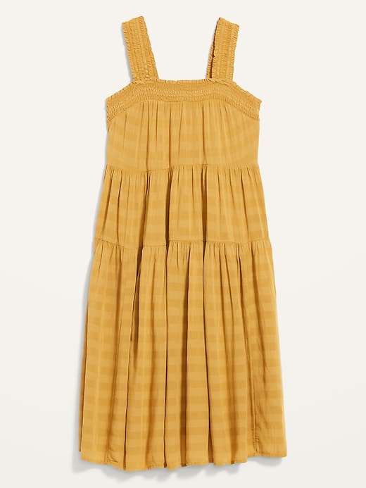 Image number 4 showing, Sleeveless Smocked Tonal-Stripe Midi Swing Dress for Women