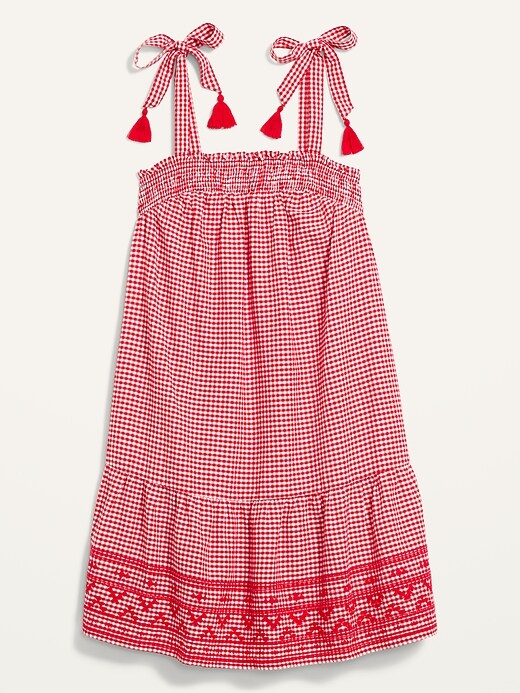 Image number 4 showing, Sleeveless Tiered Gingham Swing Mini Dress for Women