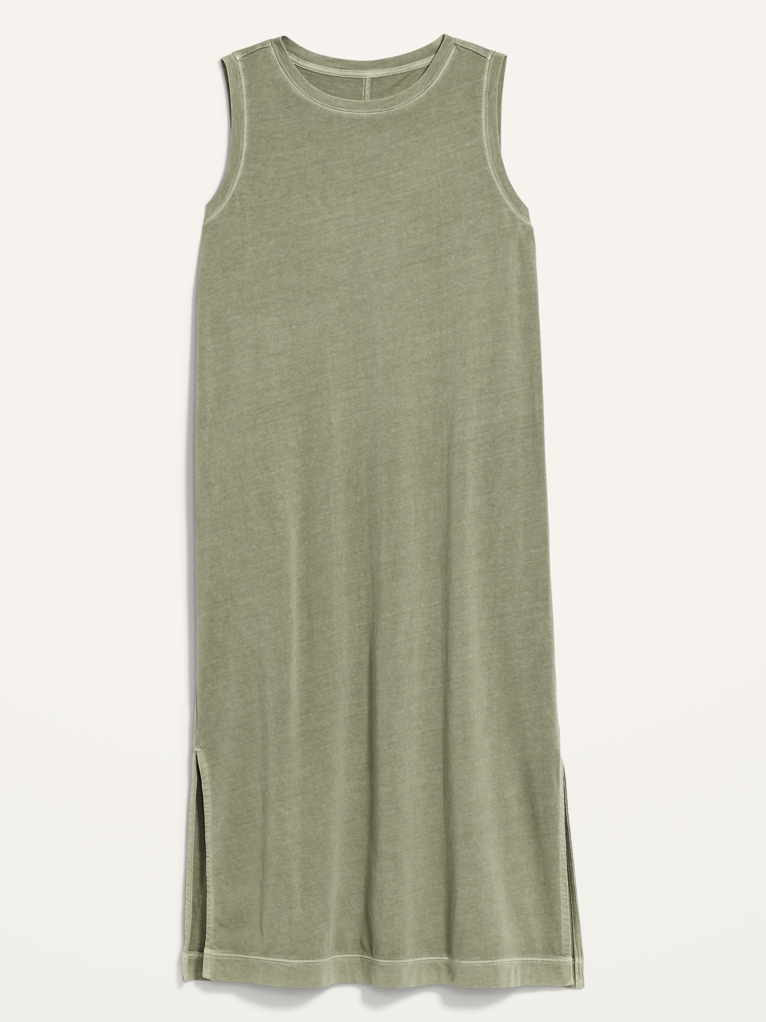 specially dyed sleeveless maxi shift dress for women