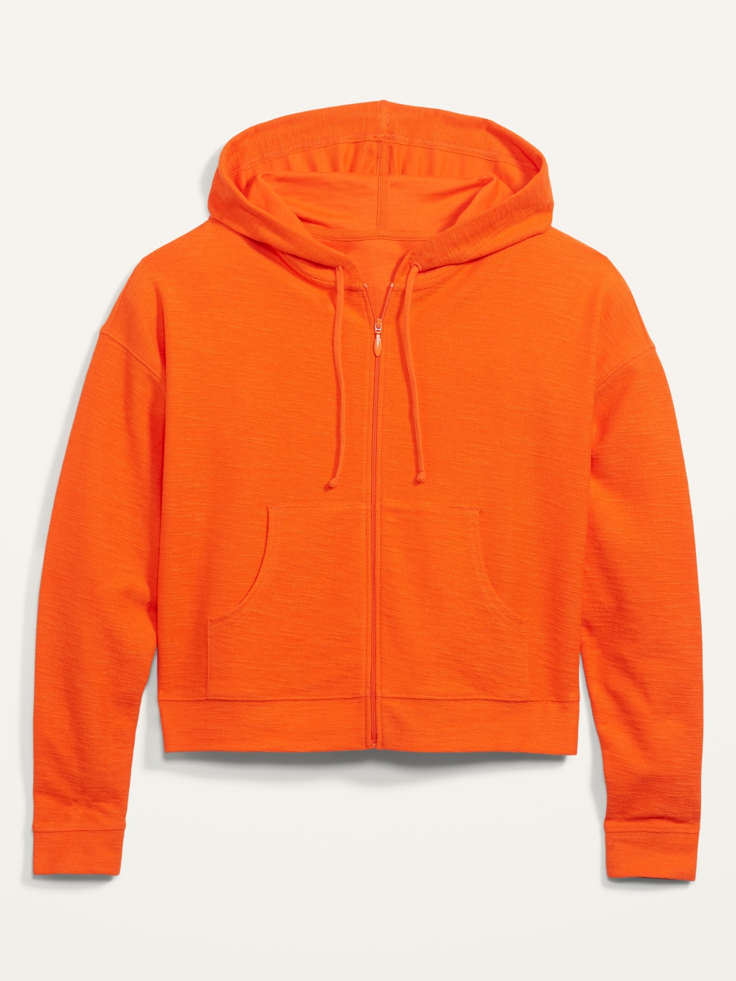 Tangerine Women's Active Rib Trim Zip Up Light Jacket With Pockets
