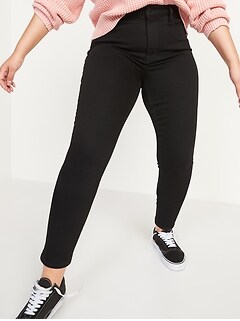 High-Waisted Pop Icon Skinny Black Jeans for Women