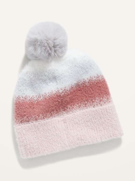 View large product image 2 of 2. Pom-Pom Beanie for Toddler Girls