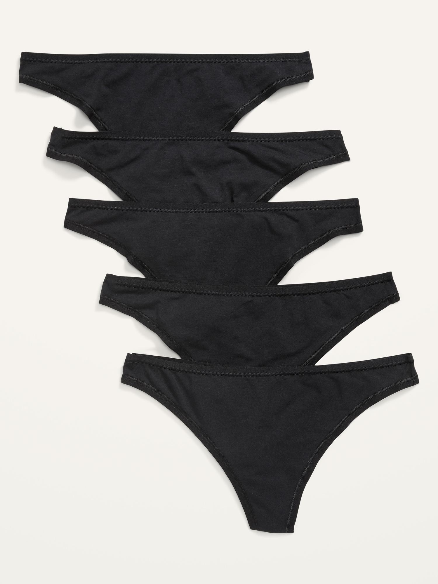 Women's Black Cotton Thong | Thongs for Women - Black Thong Underwear
