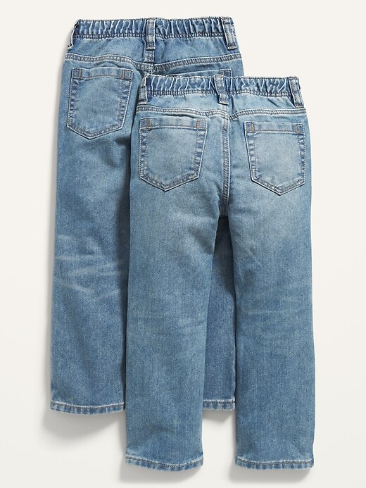 View large product image 2 of 2. Unisex Straight Pull-On Jeans 2-Pack for Toddler