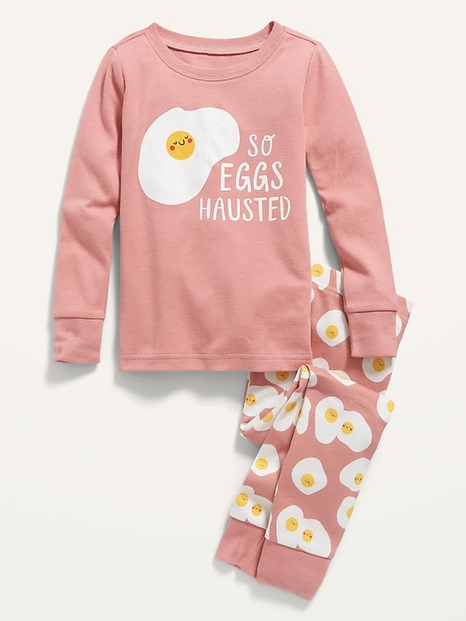 Unisex "So Eggs Hausted" Pajama Set for Toddler & Baby