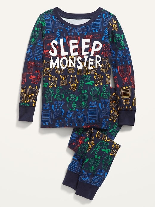 Unisex "Sleep Monster" Pajama Set for Toddler & Baby