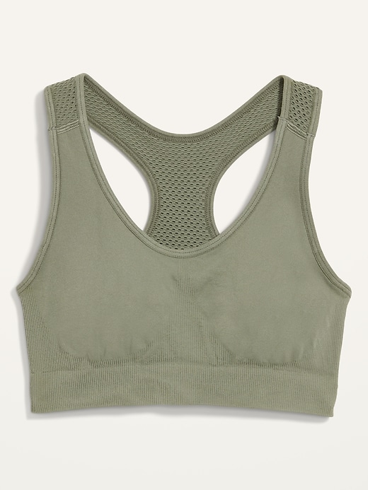 Light Sage Helix Twist Back Sports Bra by F