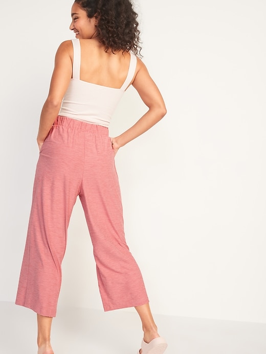 Image number 6 showing, High-Waisted Breathe ON Crop Wide-Leg Pants