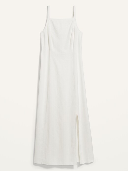 Image number 4 showing, Sleeveless Linen-Blend Maxi Shift Dress for Women