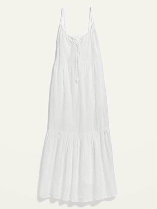 Image number 4 showing, Tiered Embroidered Maxi Swing Sundress for Women