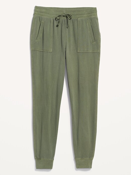 Image number 1 showing, High-Waisted Garment-Dyed Street Jogger Pants