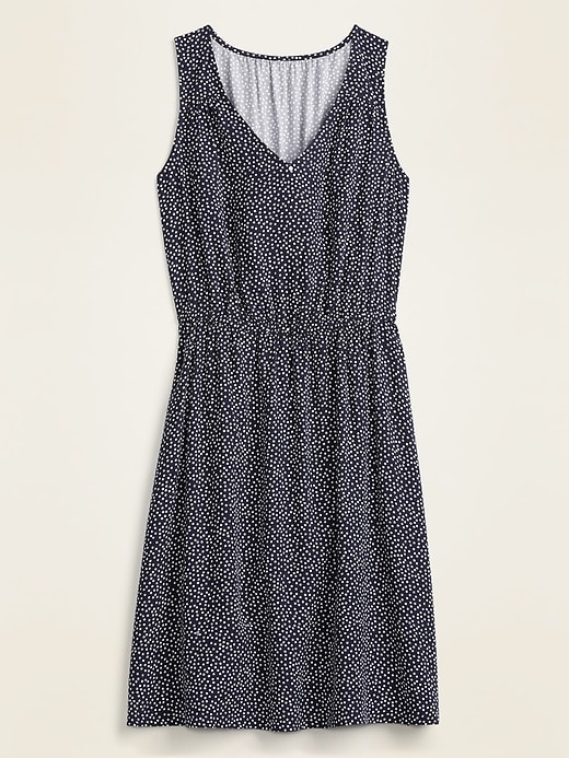 Image number 3 showing, Sleeveless Waist-Defined V-Neck Dress for Women