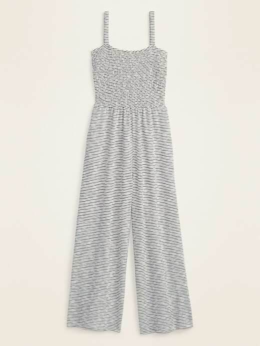 Image number 2 showing, Smocked-Top Textured-Stripe Cami Jumpsuit for Women