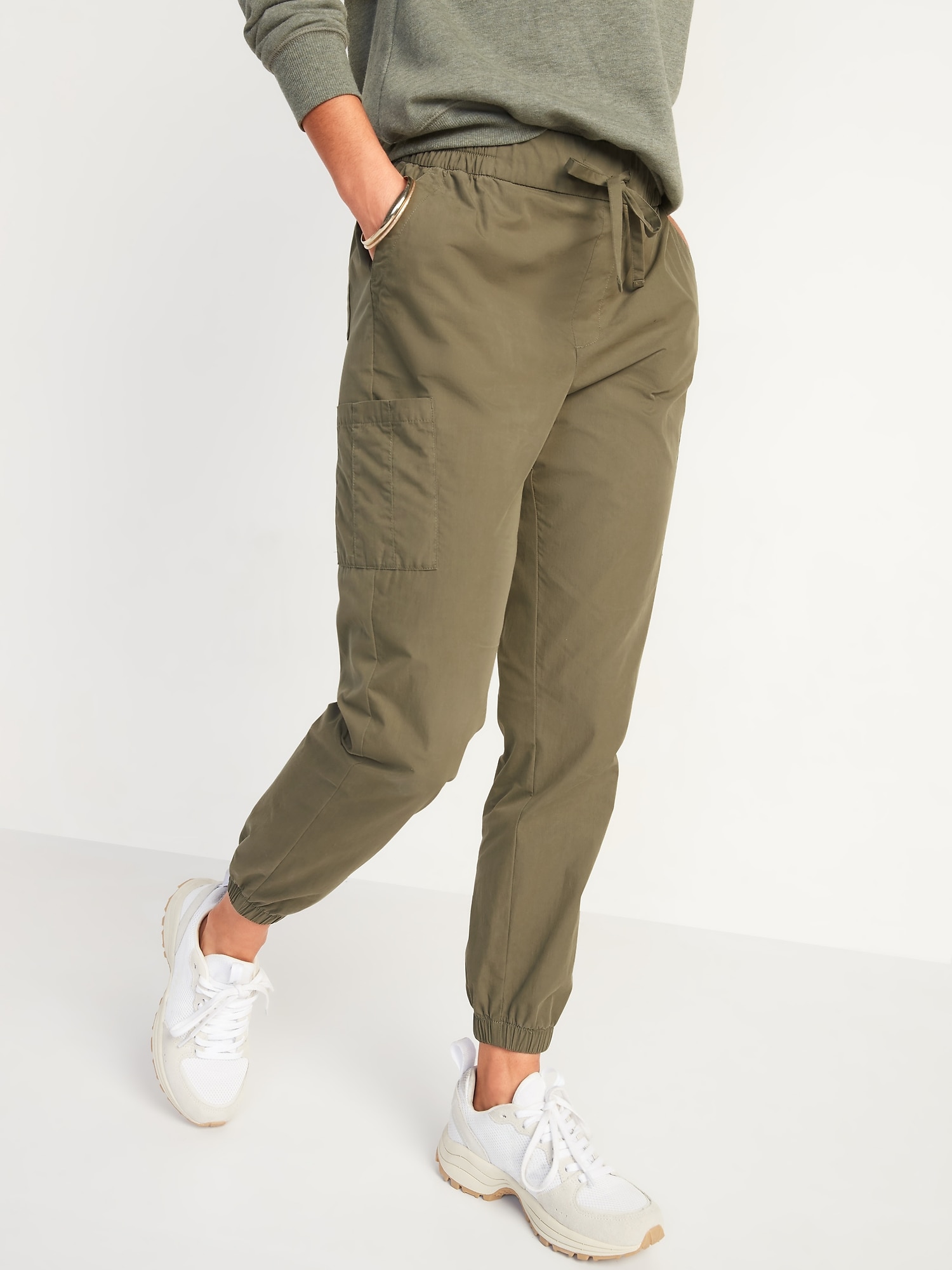 Pantalon cargo en popeline - Femme