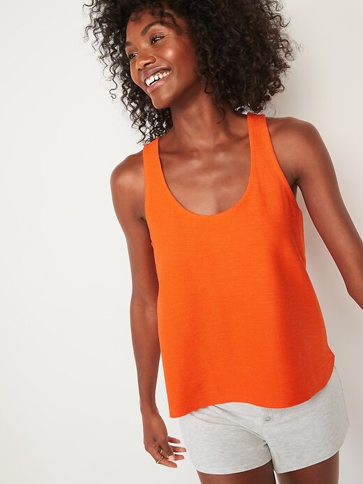 Lightweight Textured-Knit Lounge Tank Top | Old Navy