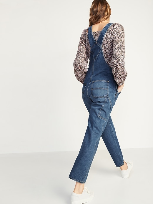 Image number 6 showing, Slouchy Straight Workwear Jean Overalls for Women