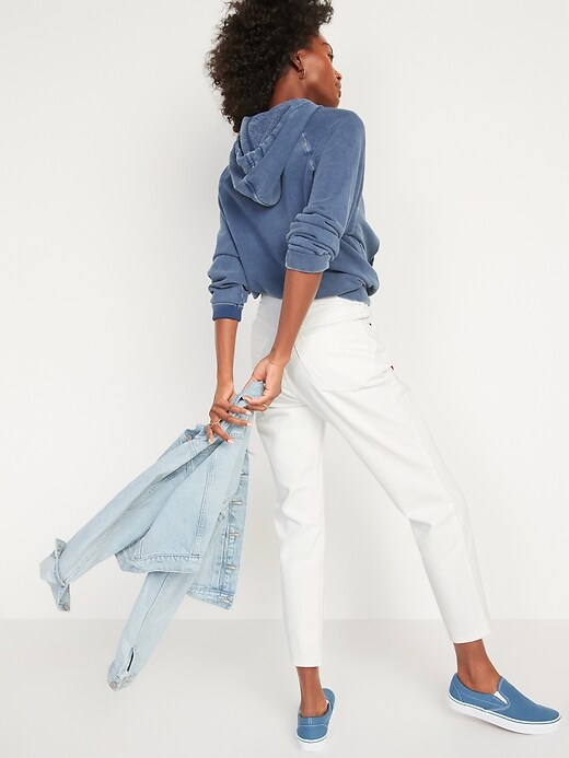 Image number 6 showing, High-Waisted O.G. Straight White Jeans for Women