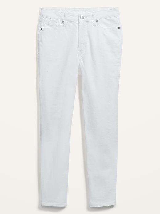 Image number 4 showing, High-Waisted O.G. Straight White Jeans for Women