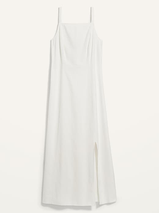 Image number 1 showing, Sleeveless Linen-Blend Maxi Shift Dress for Women