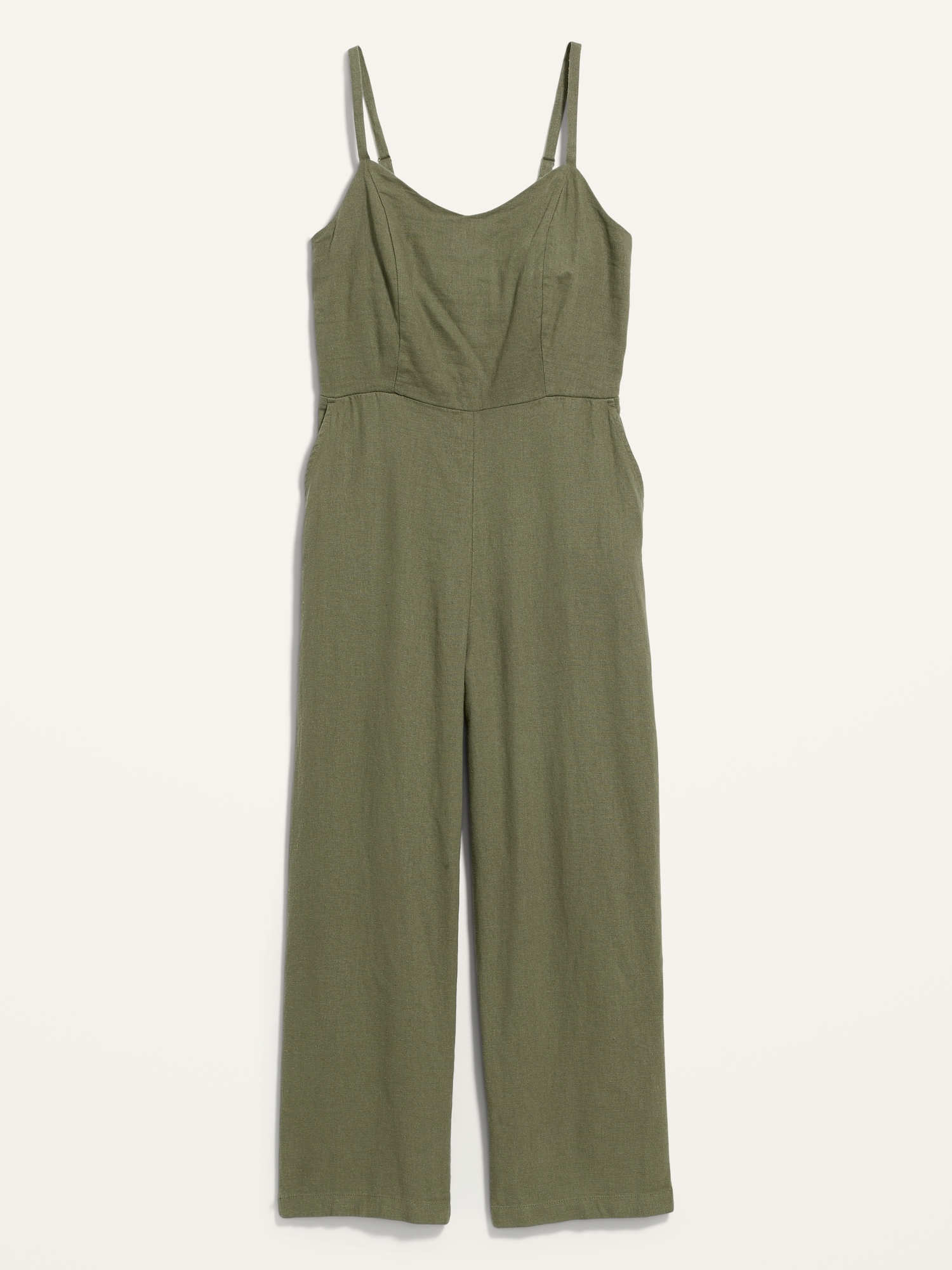 Linen-Blend V-Neck Cami Jumspsuit for Women | Old Navy