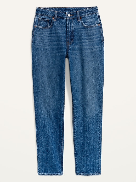 Image number 4 showing, High-Waisted Slouchy Straight Medium-Wash Jeans for Women