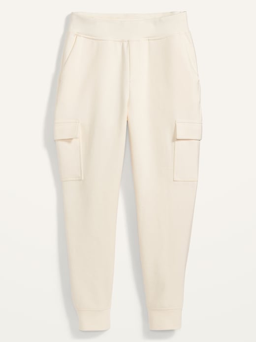 Image number 1 showing, High-Waisted Dynamic Fleece Cargo Jogger Sweatpants