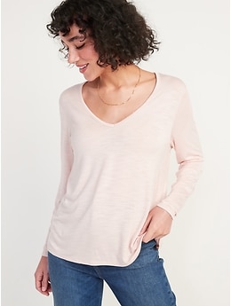 old navy luxe v neck long sleeve