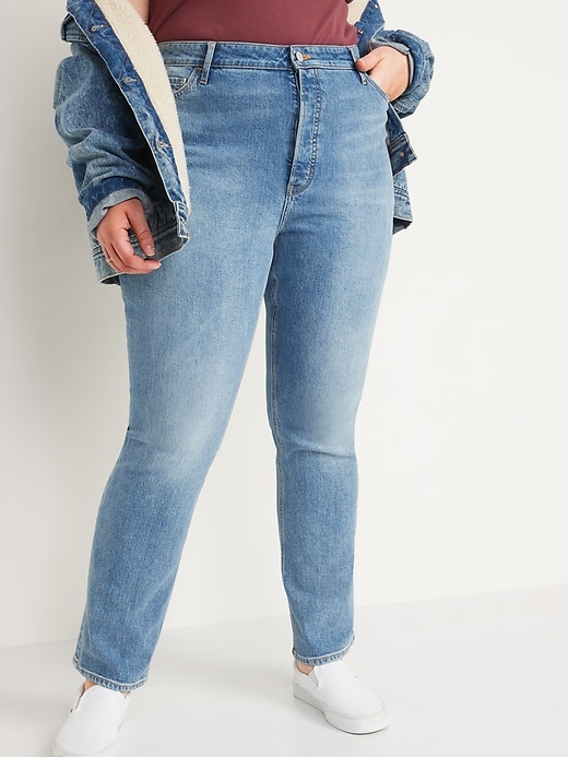 Image number 7 showing, Extra High-Waisted Button-Fly Sky-Hi Kicker Boot-Cut Jeans for Women