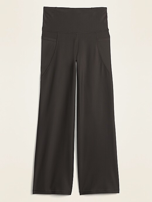 High-Waisted PowerSoft Side-Pocket 7/8 Flare Pants | Old Navy