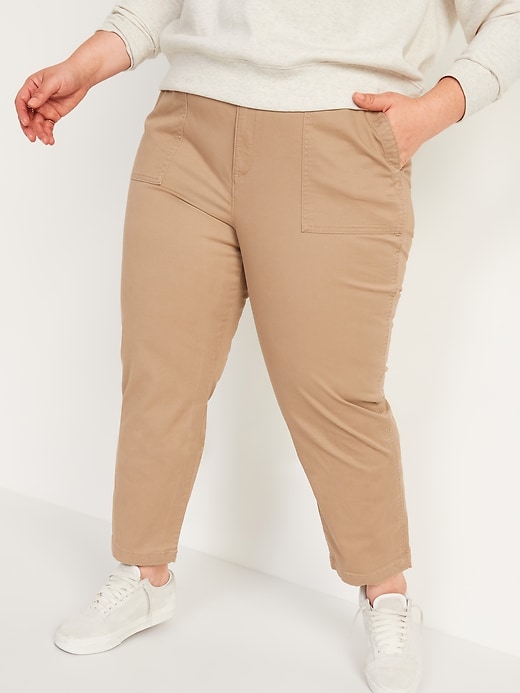 Image number 7 showing, High-Waisted Utility Ankle Chino Pants for Women