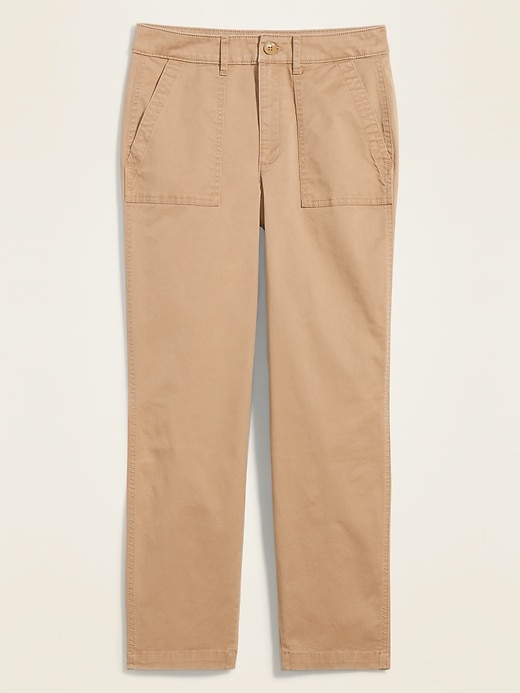 Image number 4 showing, High-Waisted Utility Ankle Chino Pants for Women